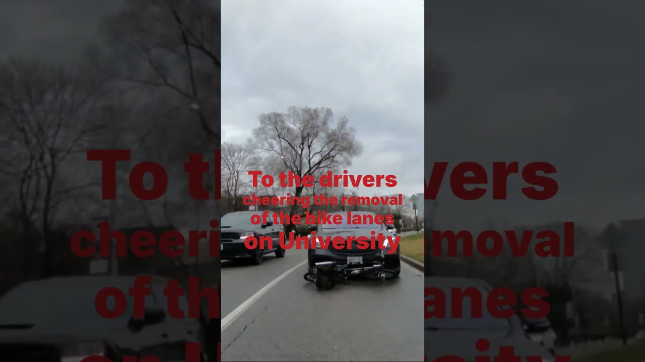 Drivers Learn What Removing the University Bike Lane Means