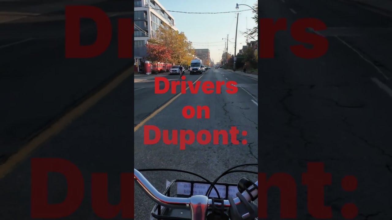 Bikes on Dupont After Bloor Bike Lane Removal